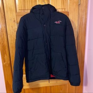Men’s Hollister Navy Blue Puffer Jacket Large